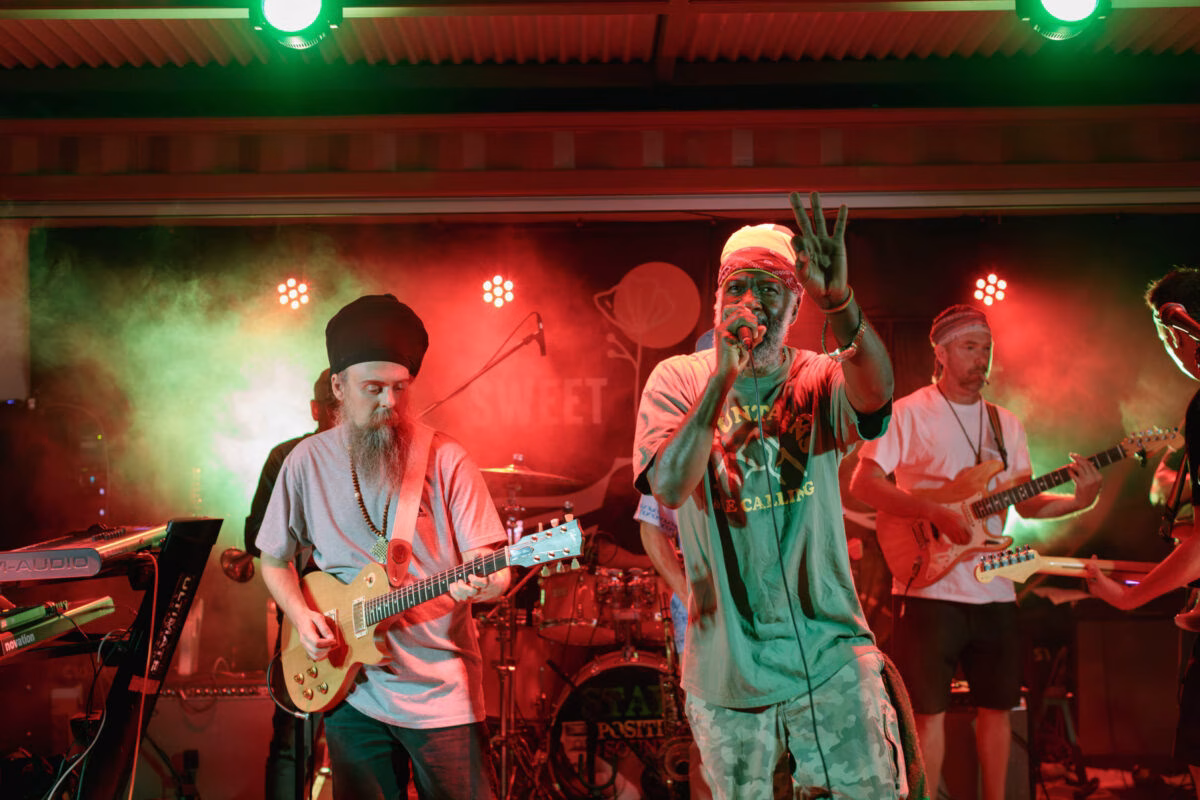 Kulcha Know Dixon performs with his band, Dylans Dharma, at The Commons, Sep 2025