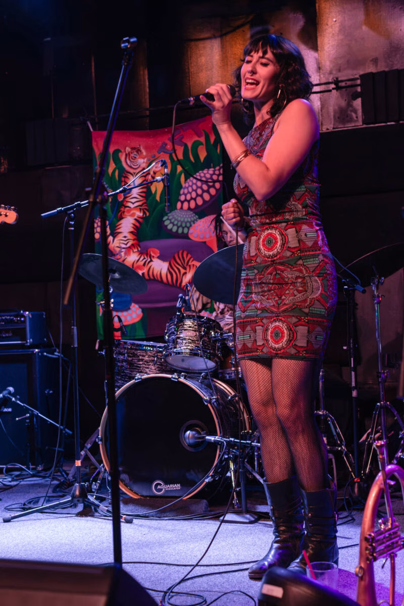 Juniper Adelyn Waller performing with Ten Foot Tiger - Lost on Main, Chico, CA