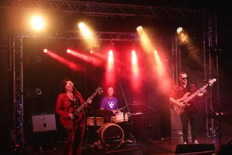 Pamela Parker and her band performing at Lost on Main in downtown Chico, 2024