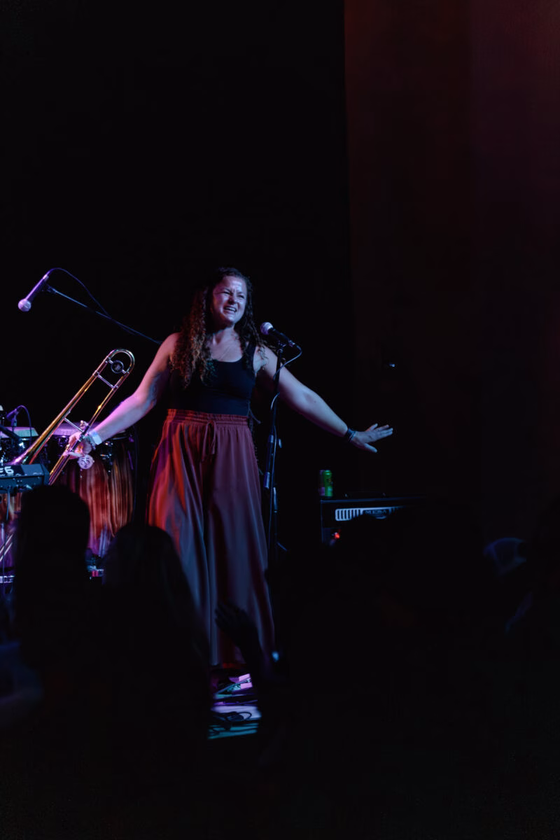 The Funnels perform in the Big Room, July 2025.