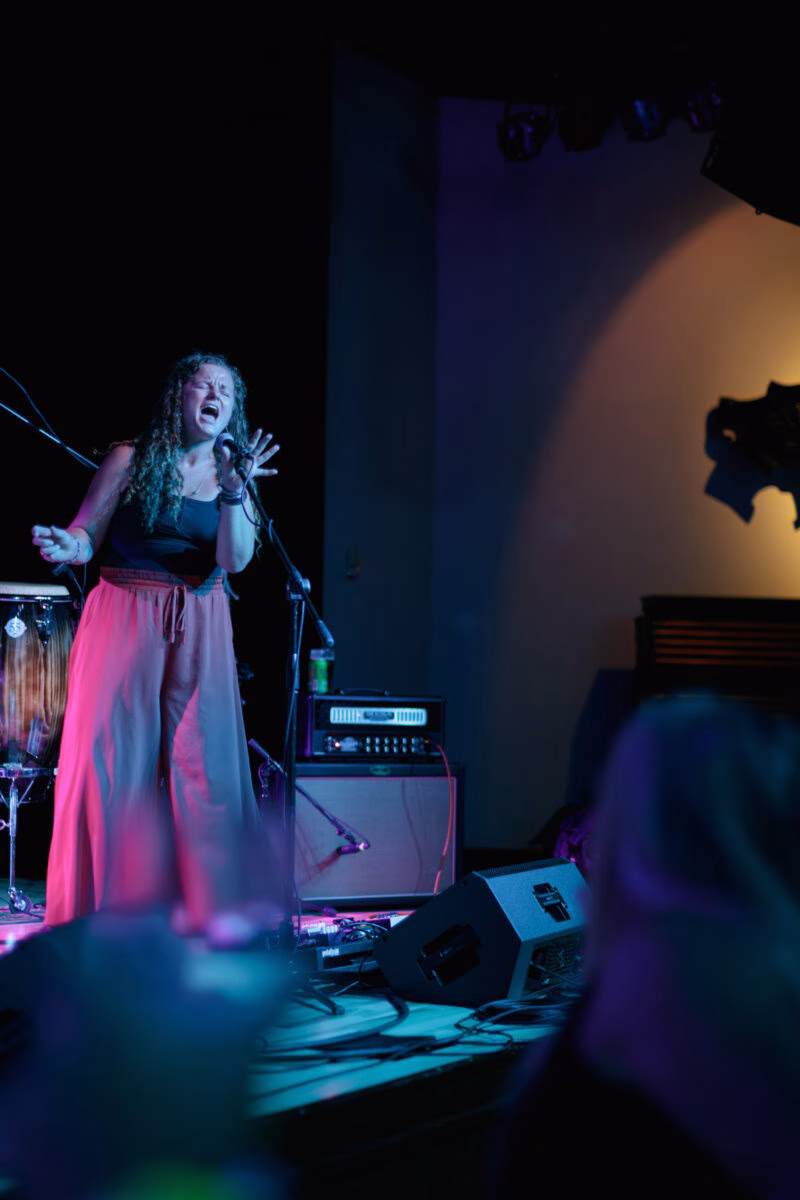 The Funnels perform in the Big Room, July 2025.