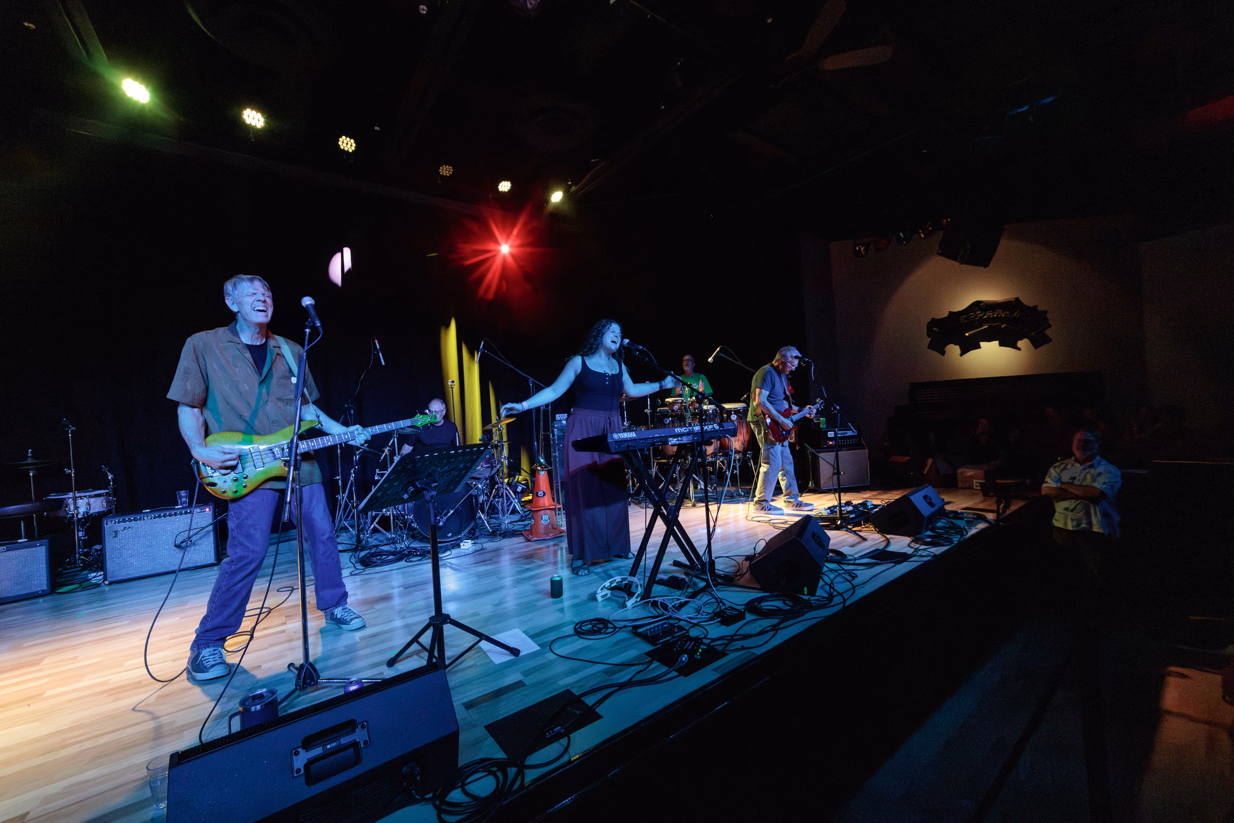 The Funnels perform in the Big Room, July 2025.