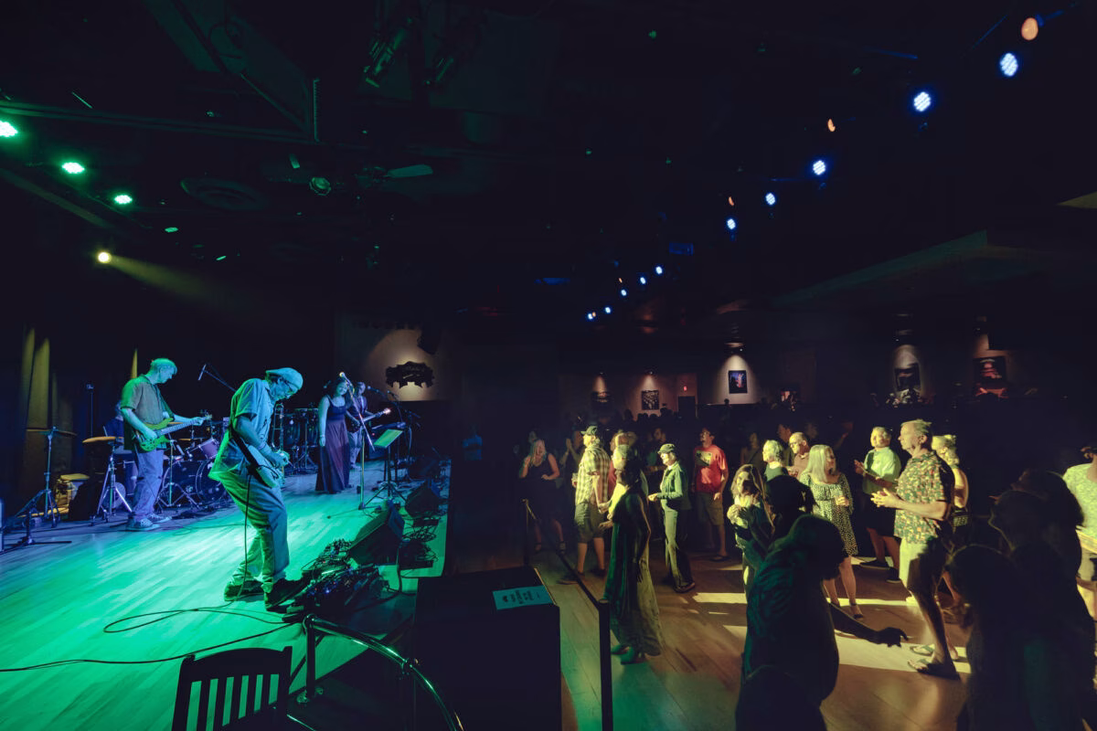 The Funnels perform in The Big Room, 2025